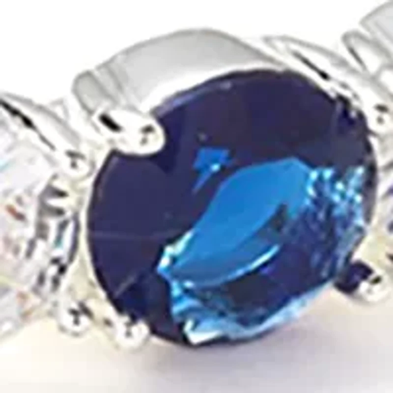 Silver Plated Stone Bangle Bracelet