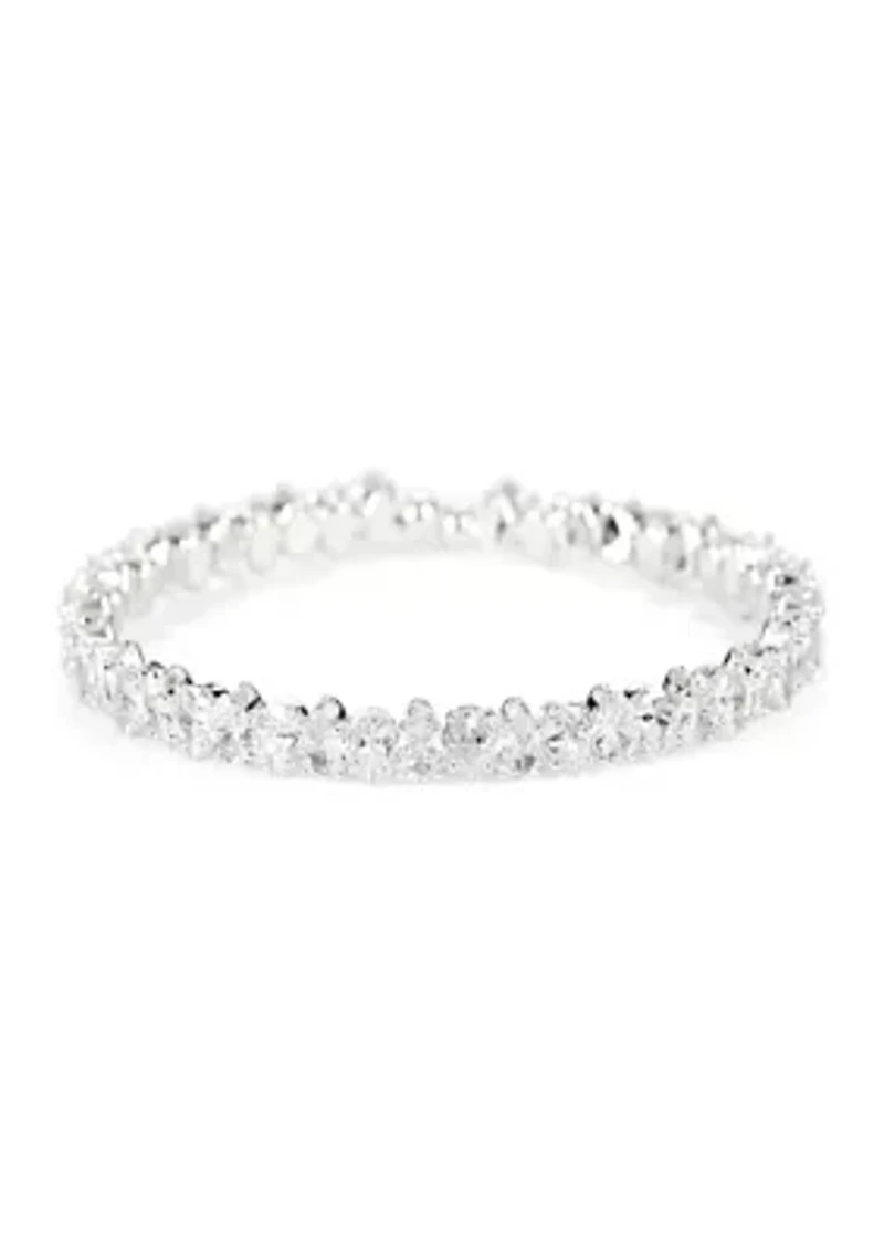 Lab Grown Stretch Cubic Zirconia Bangle Bracelet