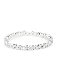 Lab Grown Stretch Cubic Zirconia Bangle Bracelet