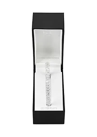 Lab Grown Stretch Cubic Zirconia Bangle Bracelet