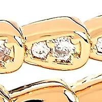 Lab Grown Double Row Cubic Zirconia Bangle Bracelet