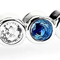 Lab Grown Blue CZ Bangle Braclet