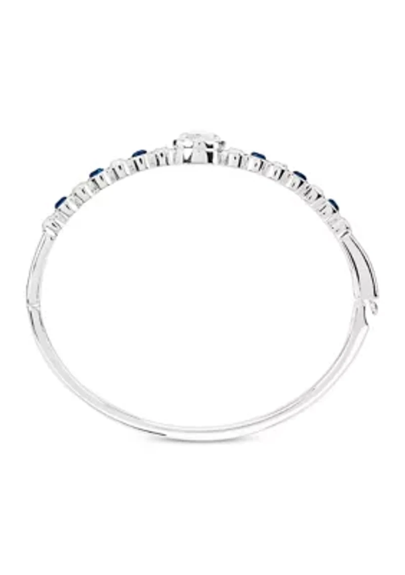 Lab Grown Blue CZ Bangle Braclet