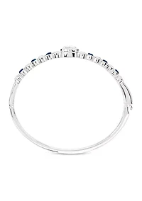 Lab Grown Blue CZ Bangle Braclet