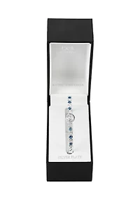 Lab Grown Blue CZ Bangle Braclet