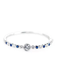Silver Plated Lab Grown Cubic Zirconia Bracelet