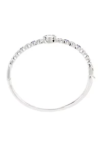 Silver Plated Lab Grown Cubic Zirconia Bracelet