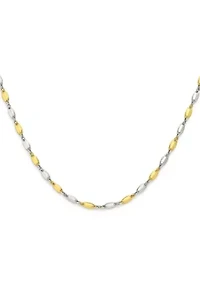  Mirror Chain Gold Over Silver Necklace