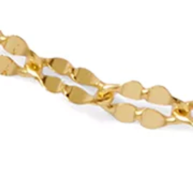 Gold Over Sterling Silver Cable Chain Necklace