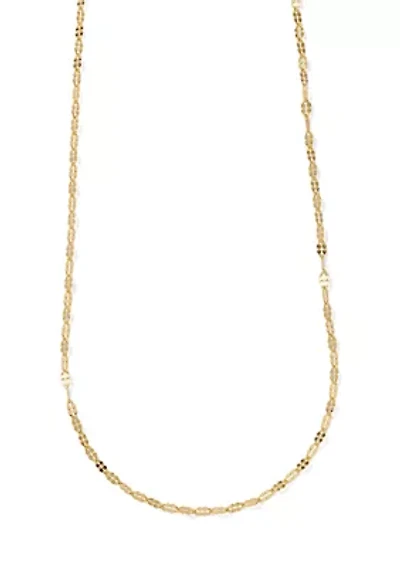 Gold Over Sterling Silver Cable Chain Necklace