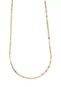 Gold Over Sterling Silver Cable Chain Necklace