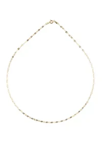 Gold Over Sterling Silver Cable Chain Necklace