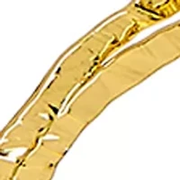 Gold Tone Bypass Hoop Earrings
