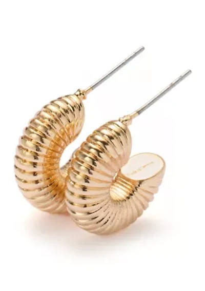 Fine Silver Plated Huggie Hoop Earrings