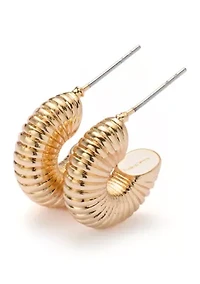 Fine Silver Plated Huggie Hoop Earrings