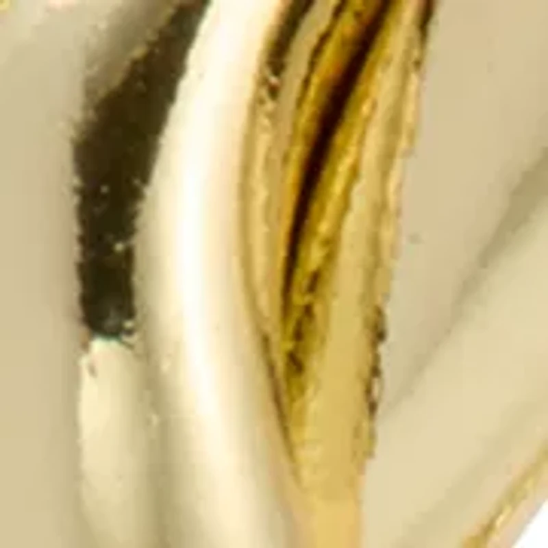 Lab Grown Gold Plated Chunky C Hoop Earrings