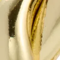 Lab Grown Gold Plated Chunky C Hoop Earrings