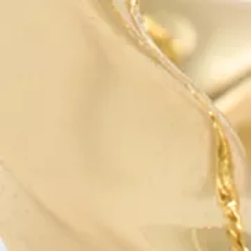 Lab Grown Fine Gold Twisted Hoop