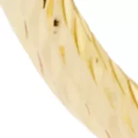 Fine Plated Textured Twisted Hoop Earrings