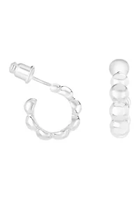 Silver Plated 3 Piece Hoop Earring Set