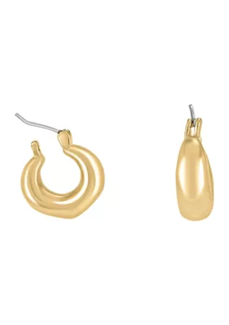 Gold Plated 3 Piece Hoop Earring Set