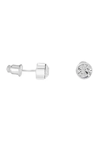Silver Plated 3 Piece Hoop and Stud Earring Set