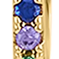 Gold Plated Emerald 3 Piece Hoop Earring Set