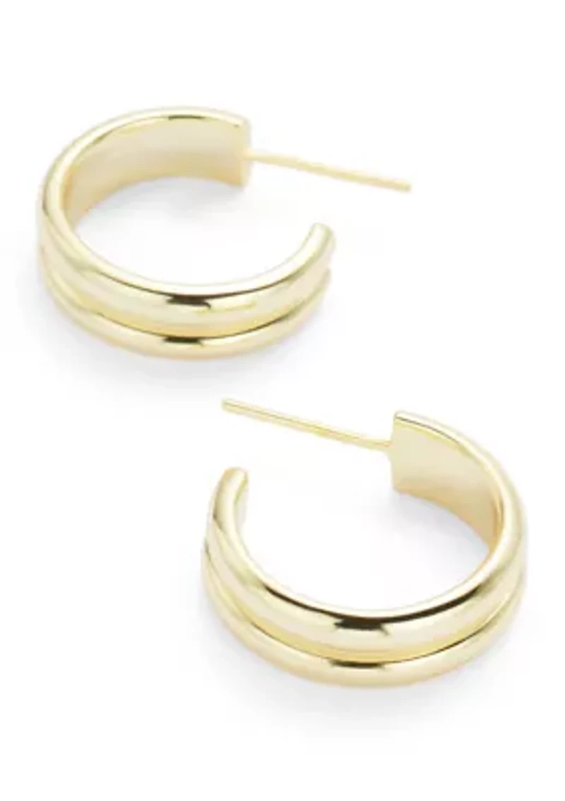 Sterling Silver Double Hoop Earrings