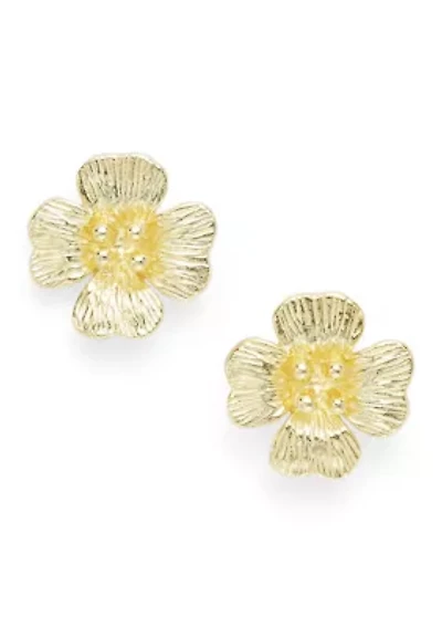 Sterling Silver Flower Stud Earrings