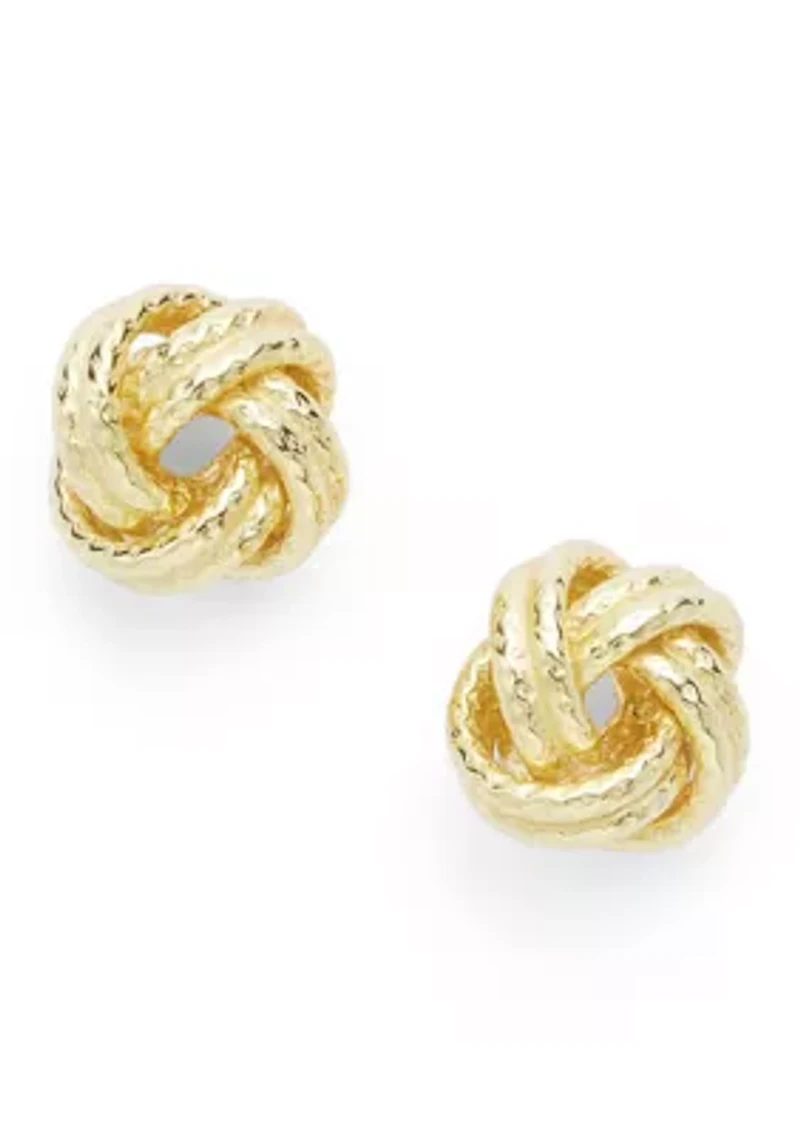 Love Knot Sterling Silver Stud Earrings