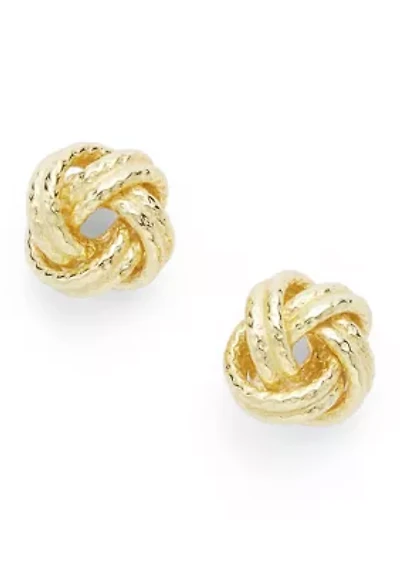 Love Knot Sterling Silver Stud Earrings