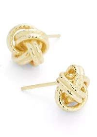 Love Knot Sterling Silver Stud Earrings