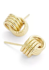 Love Knot Sterling Silver Stud Earrings