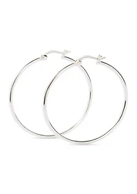 Click Top Hoop Earrings in Sterling Silver