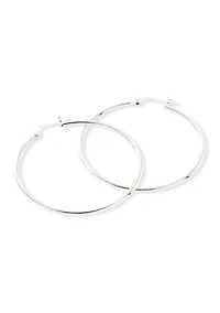 Click Top Hoop Earrings in Sterling Silver