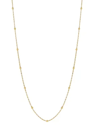 Plated Fancy Saturn Chain Necklace and Matching Bracelet Set
