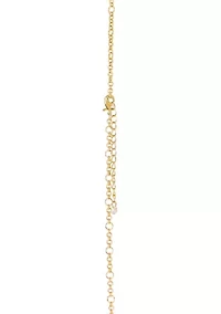 Plated Fancy Link Chain Necklace and Matching Bracelet Set