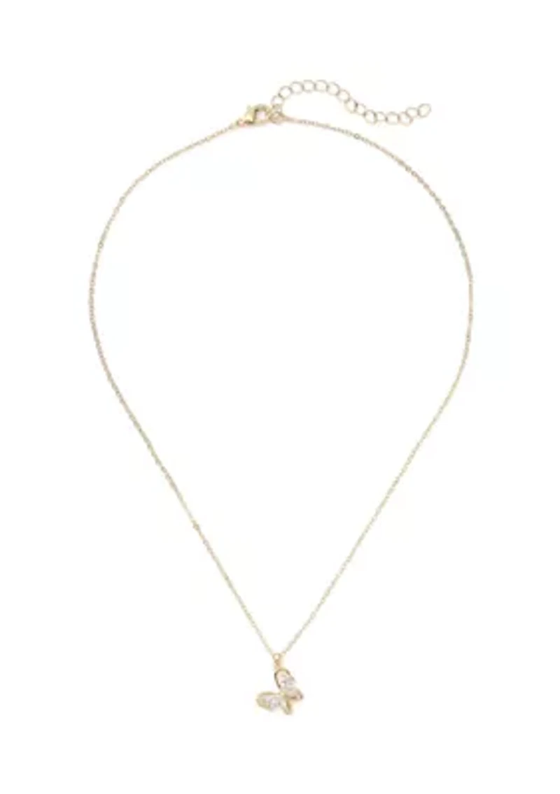 Gold Plated Butterfly Set