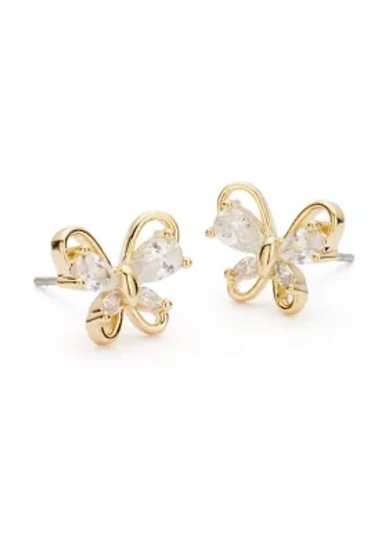 Gold Plated Butterfly Set