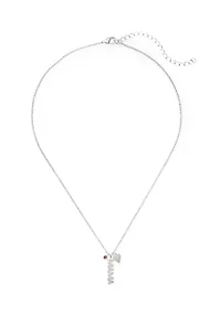 Silver Plated Mama Heart Charm Necklace and Earrings Set