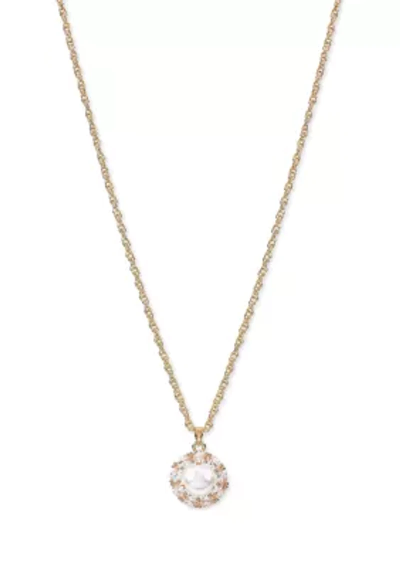 Lab Grown Gold Plated Gold Pearl Necklace and Earrings Set