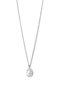 Lab Grown Silver Plated Pearl Necklace and Earrings Set