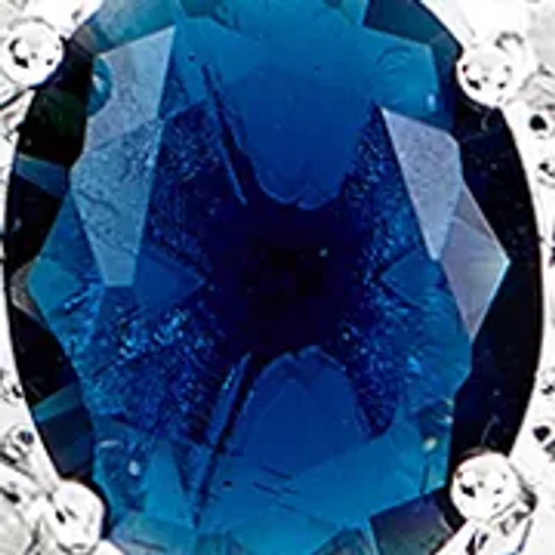 Lab Grown Silver Plated Large Round Blue and Clear Cubic Zirconia Earring and Pendant Necklace Set