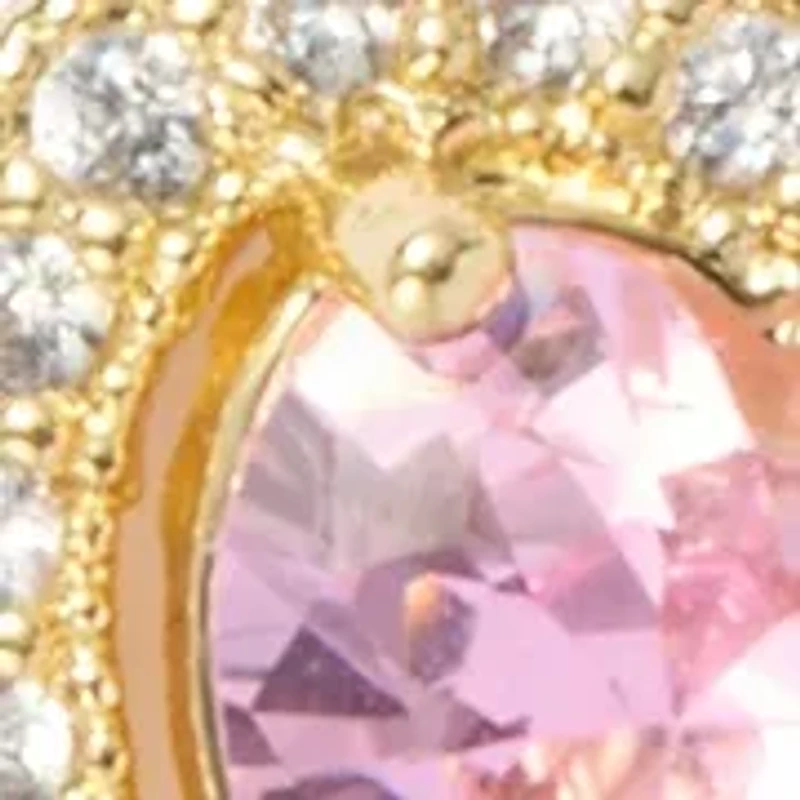 Lab Grown Cubic Zirconia Heart Pendant and Stud Earrings Set