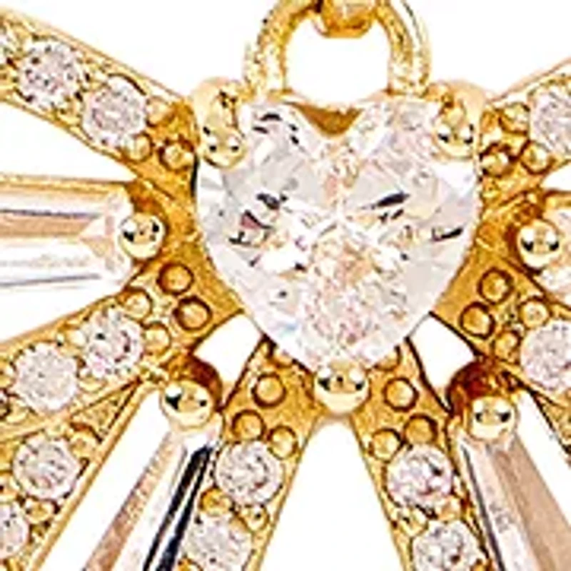 Bow Pendant Necklace and Stud Earring Set