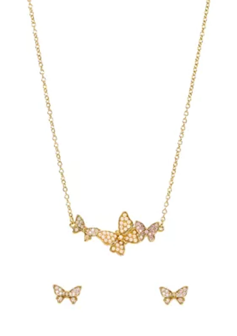  Butterfly Necklace and Earring Set