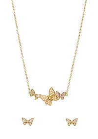  Butterfly Necklace and Earring Set