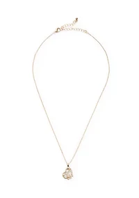 Lab Grown Mama Cubic Zirconia Heart Necklace Earring Set