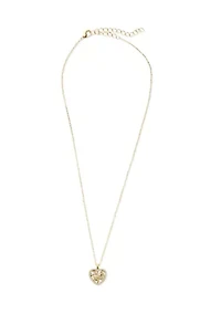 Gold Plated Family Tree Pendant Necklace Cubic Zirconia Stud Earring Set