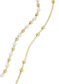 Fine Plated Beaded Anklet Set